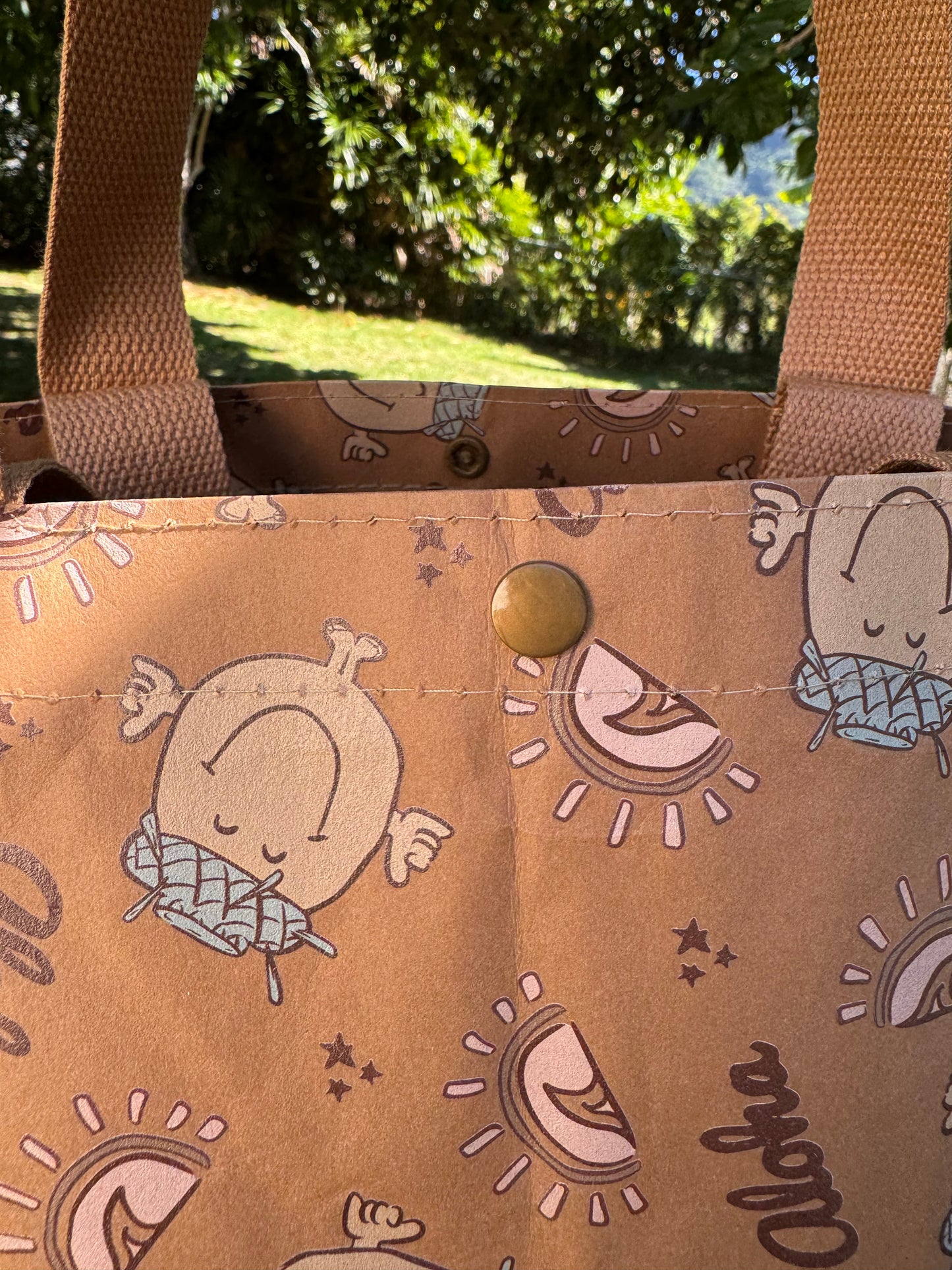 Kraft Paper Li‘i Tote- Mr. Aloha