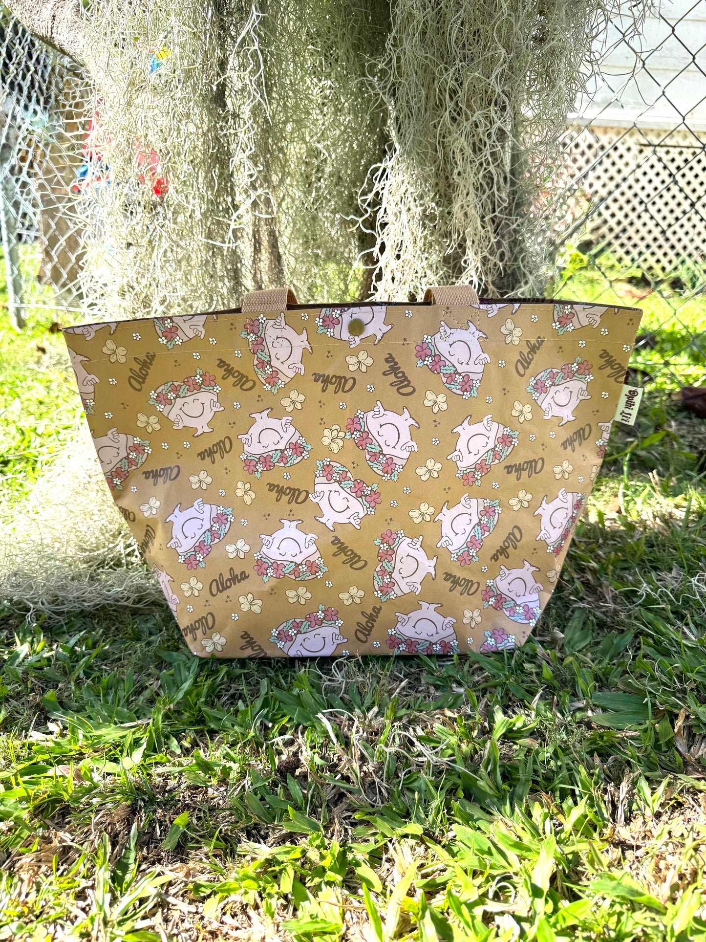Kraft Paper Li‘i Tote- Miss Aloha