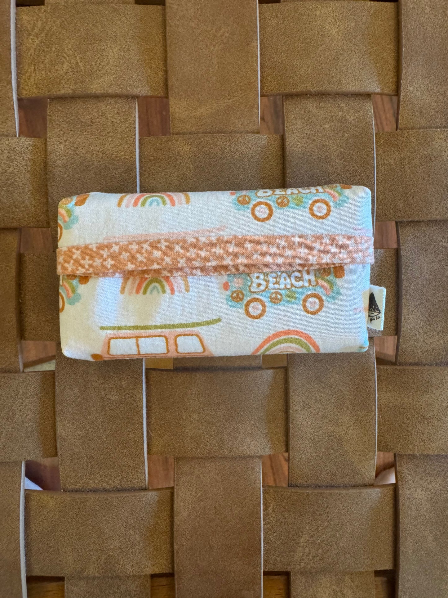 Pocket Tissue Holder- Pastel Beach Van