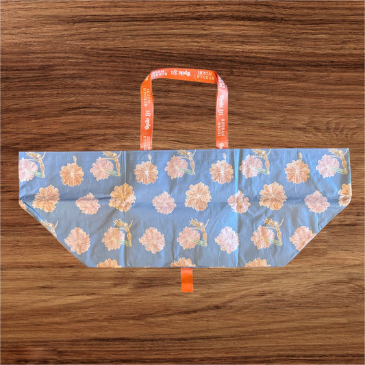 Bombucha Tote- Hibiscus Surf Periwinkle